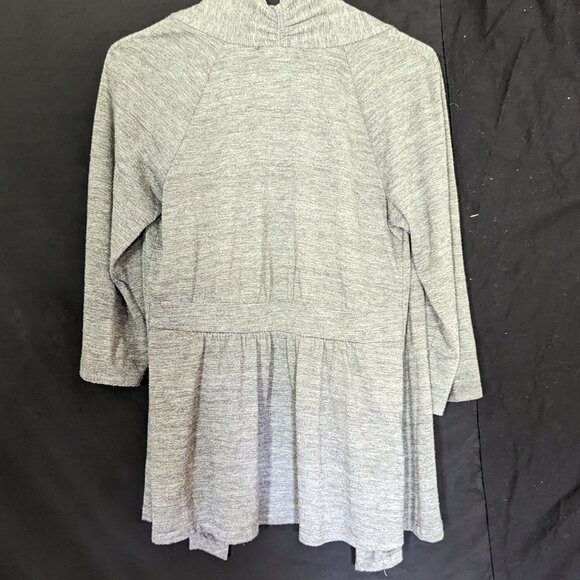 AB Studio Gray Draped Summer Cardigan, Size M - Picture 2 of 4